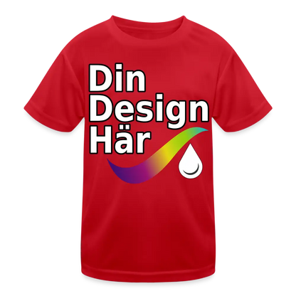 Designa Funktions-t-shirt Barn Röd / m - Designa Och Tryck Online