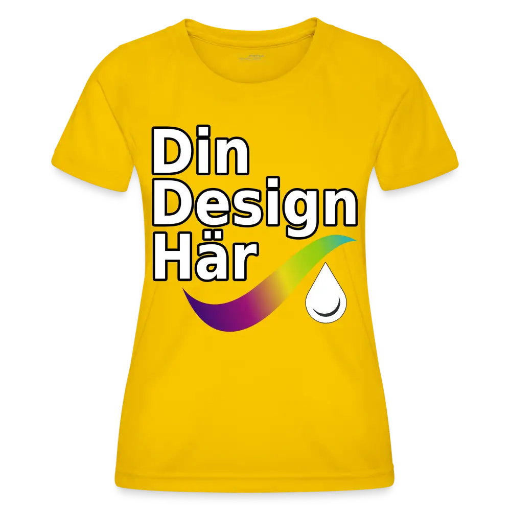 Designa Funktions-t-shirt Dam ägggul / Xs - Designa Och Tryck Online