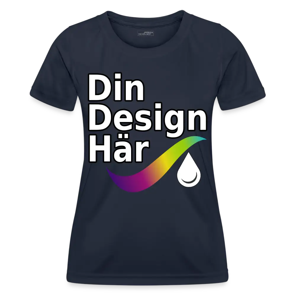Designa Funktions-t-shirt Dam Marin / Xs - Designa Och Tryck Online