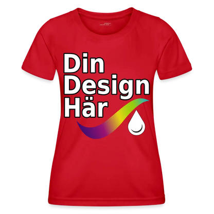 Designa Funktions-t-shirt Dam Röd / Xs - Designa Och Tryck Online