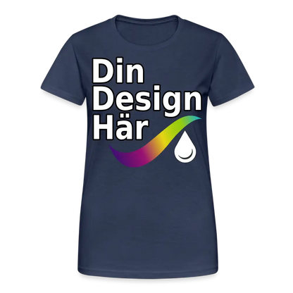 Designa Gildan Tung T-shirt Dam Marin / s - Designa Och Tryck Online