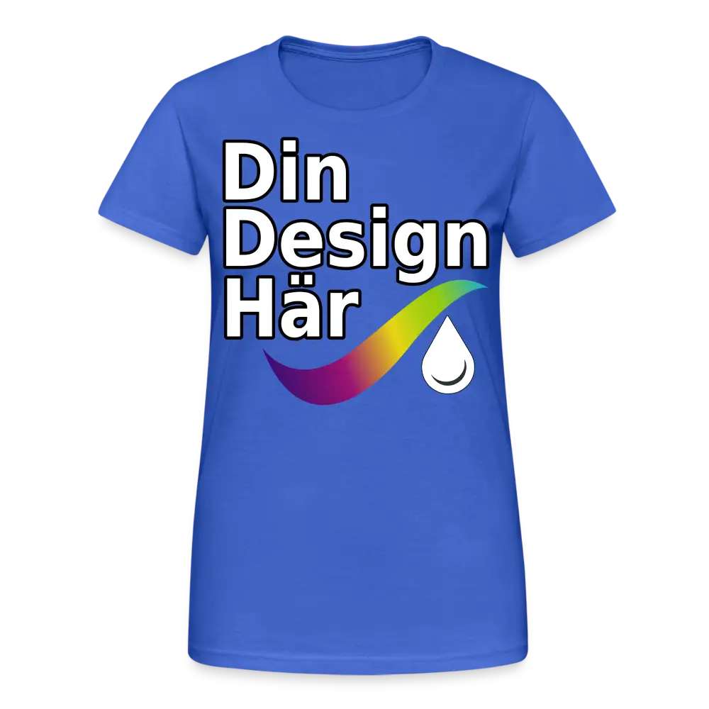 Designa Gildan Tung T-shirt Dam Kungsblått / s - Designa Och Tryck Online