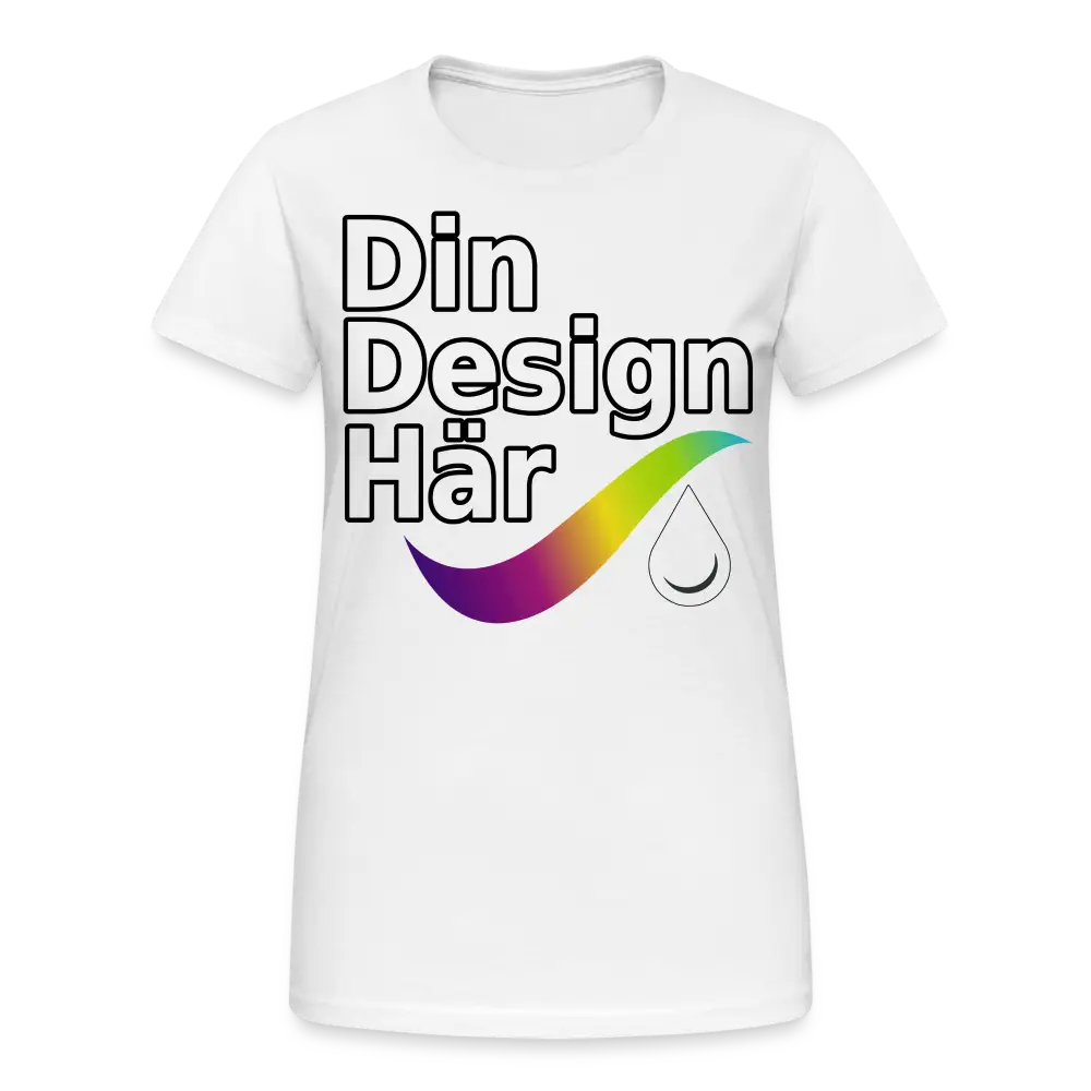 Designa Gildan Tung T-shirt Dam Vit / s - Designa Och Tryck Online