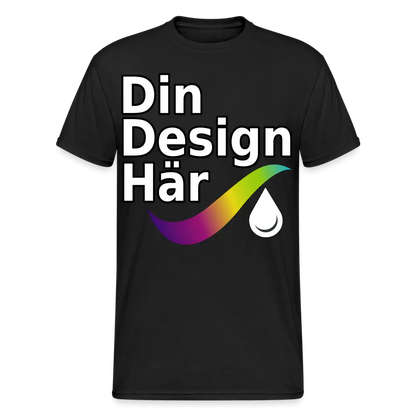 Designa Gildan Tung T-shirt Herr Svart / s - Designa Och Tryck Online