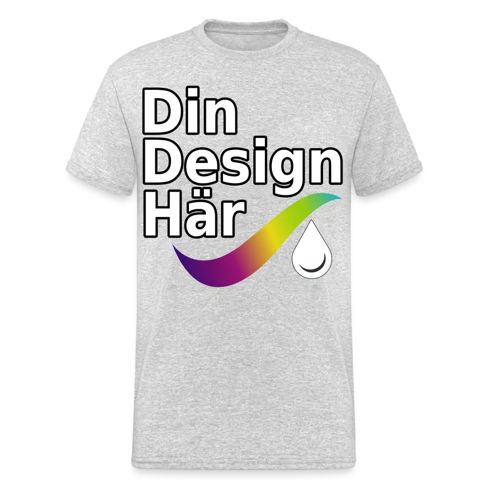 Designa Gildan Tung T-shirt Herr Gråmelerad / s - Designa Och Tryck Online