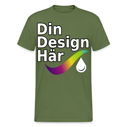 Designa Gildan Tung T-shirt Herr Militärgrönt / s - Designa Och Tryck Online