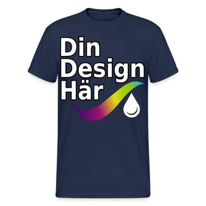 Designa Gildan Tung T-shirt Herr Marin / s - Designa Och Tryck Online