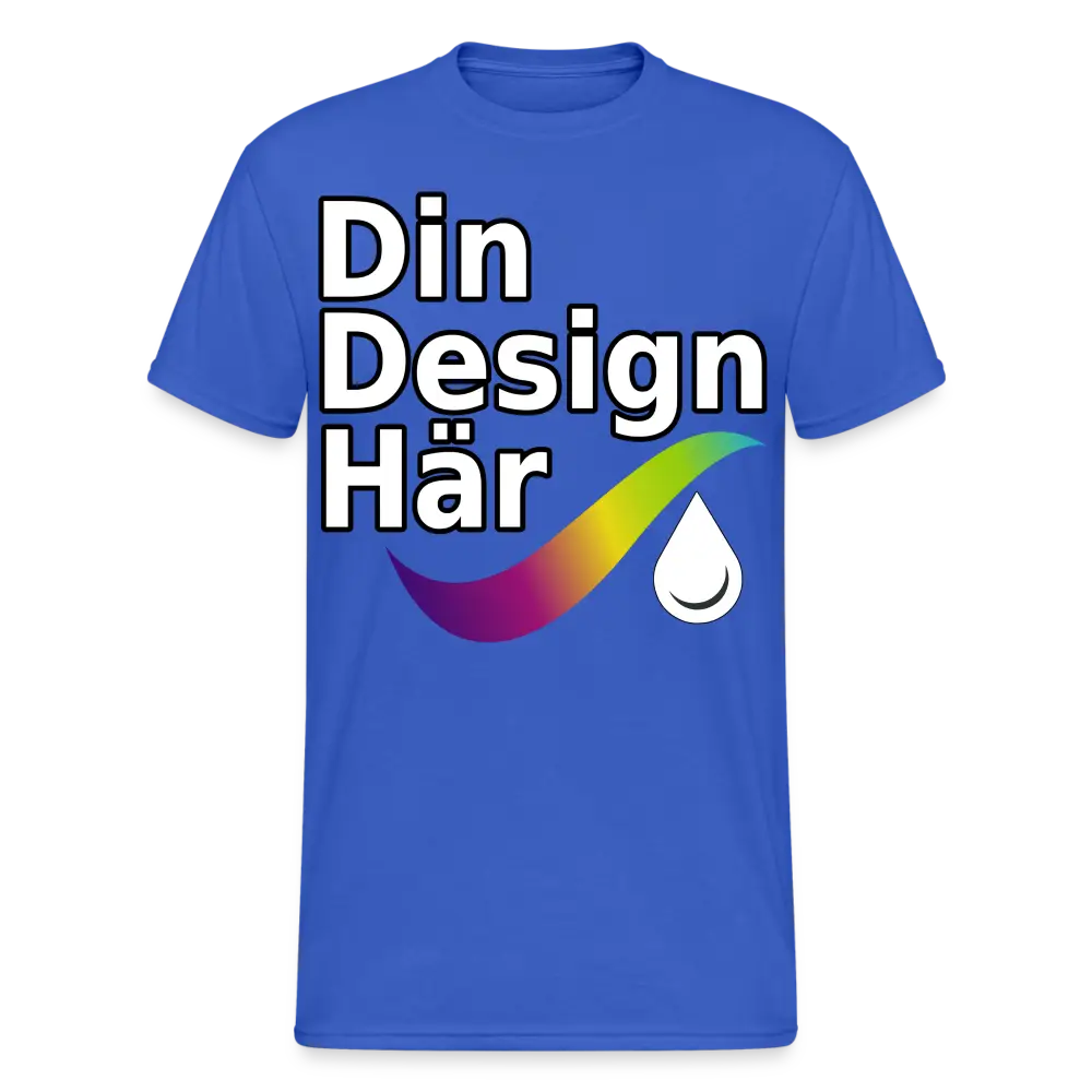 Designa Gildan Tung T-shirt Herr Kungsblått / s - Designa Och Tryck Online