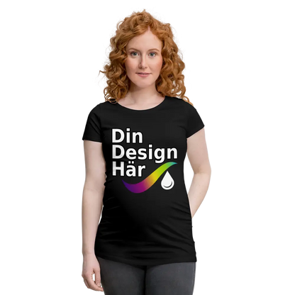 Designa Gravid-t-shirt Dam Svart / s - Designa Och Tryck Online