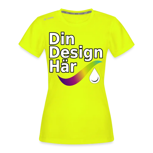 Designa Jako T-shirt Run 2.0 Dam Neon Gul / 34 - Designa Och Tryck Online