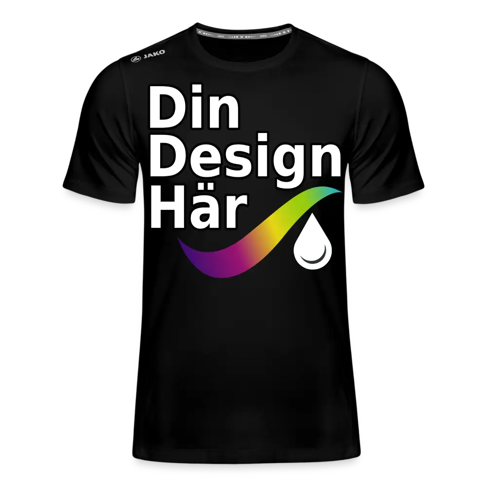 Designa Jako T-shirt Run 2.0 Herr Svart / s - Designa Och Tryck Online