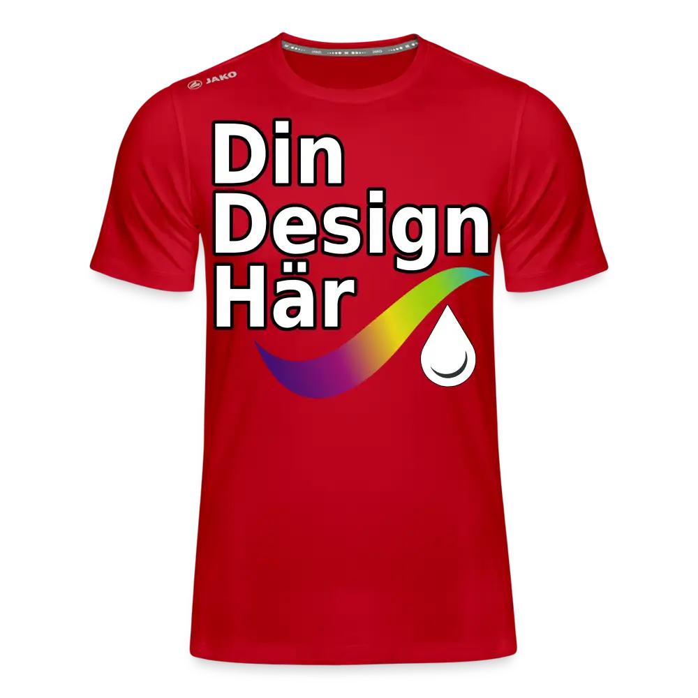 Designa Jako T-shirt Run 2.0 Herr Röd / s - Designa Och Tryck Online