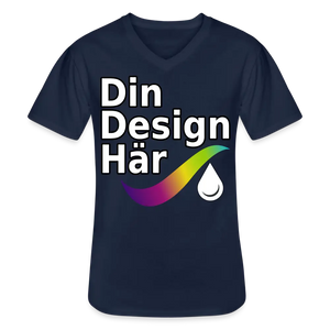 Klassisk T-shirt Med V-ringning Herr - Navy / s