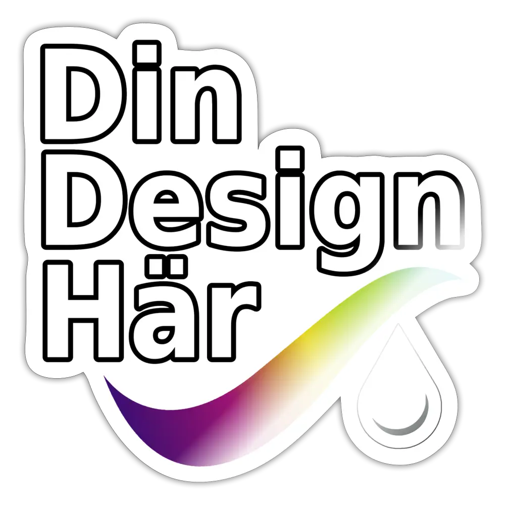 Designa Klistermärke Vit Glansig - Designa Och Tryck Online