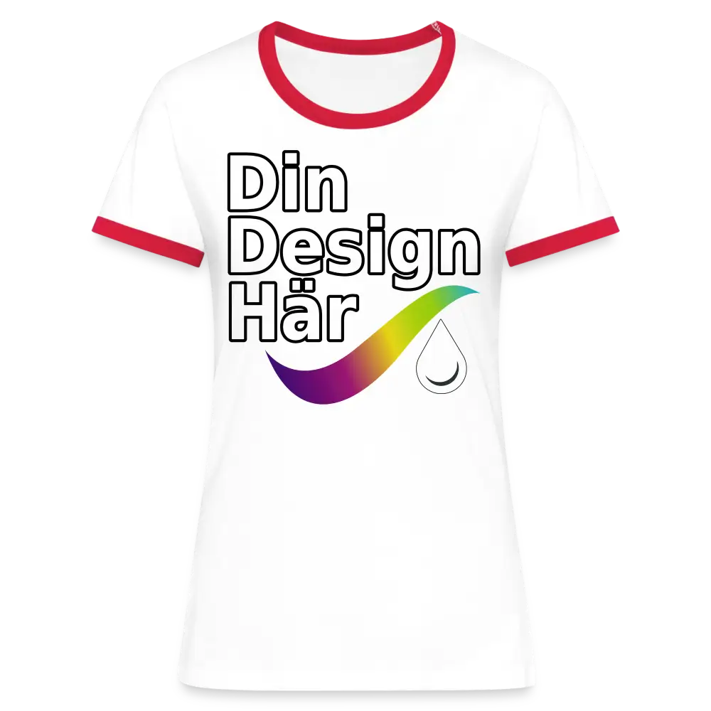 Designa Kontrast-t-shirt Dam - Designa Och Tryck Online