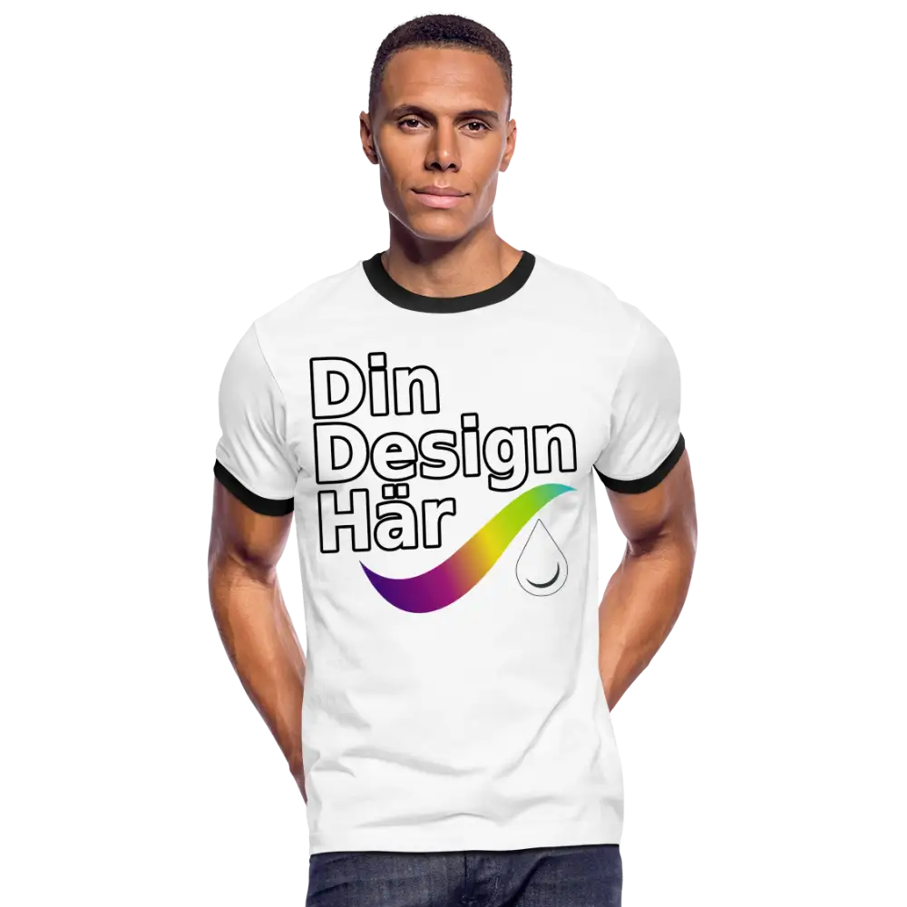 Designa Kontrast-t-shirt Herr - Designa Och Tryck Online
