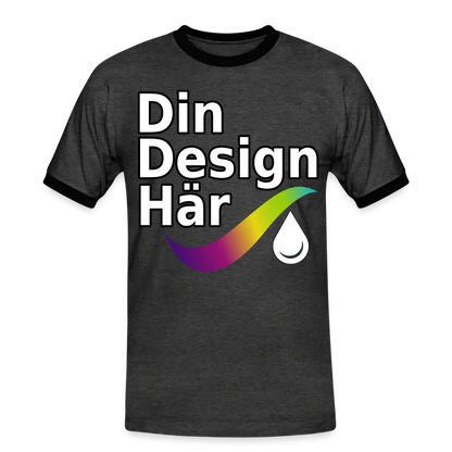 Designa Kontrast-t-shirt Herr Kol/svart / m - Designa Och Tryck Online