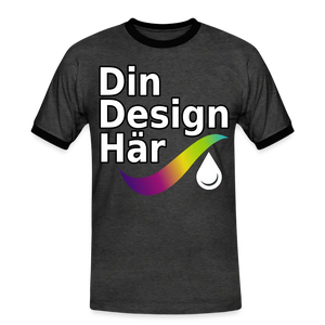 Kontrast-t-shirt Herr - Charcoal/black / m