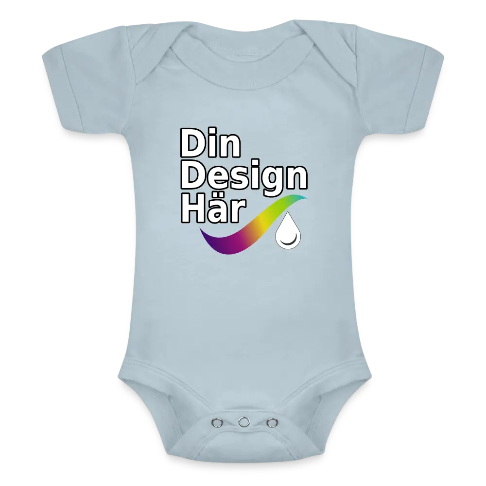 Designa Kortärmad Triblend-babybody Isblå / 3-6 Months - Designa Och Tryck Online