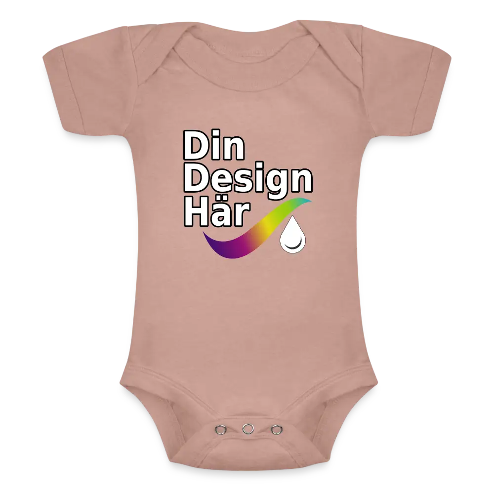 Designa Kortärmad Triblend-babybody Persika / 3-6 Months - Designa Och Tryck Online