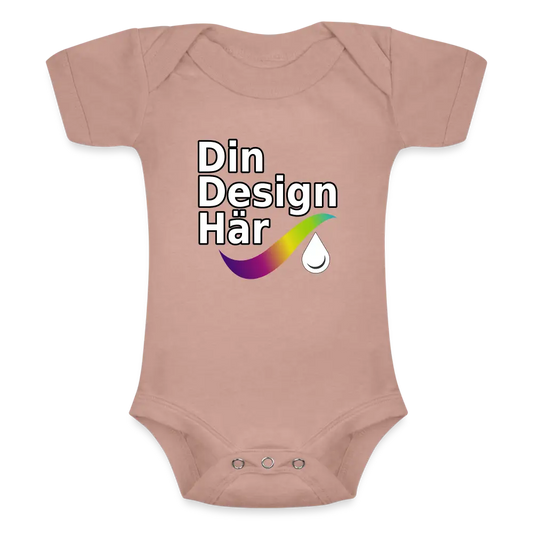 Designa Kortärmad Triblend-babybody Persika / 3-6 Months - Designa Och Tryck Online