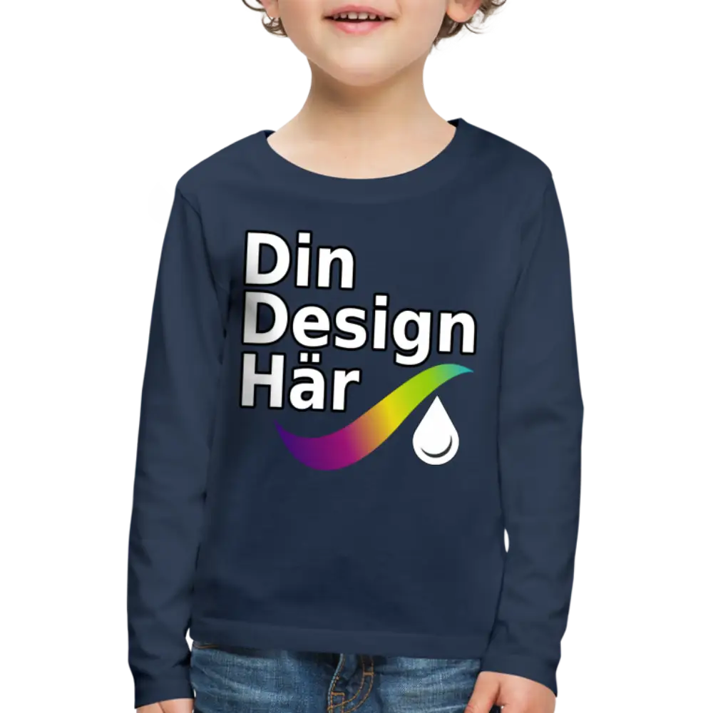 Designa Långärmad Premium-t-shirt Barn - Designa Och Tryck Online