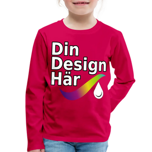 Långärmad Premium-t-shirt Barn - Dark Pink / 98/104 (2