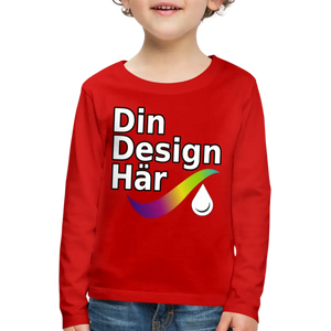 Långärmad Premium-t-shirt Barn - Red / 98/104 (2 Years)