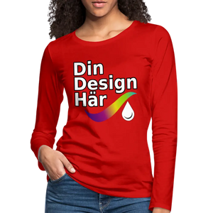 Långärmad Premium-t-shirt Dam - Red / s
