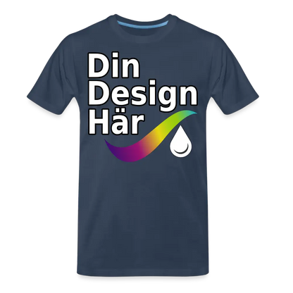 Designa Ekologisk Premium-t-shirt Herr Marin / s - Designa Och Tryck Online