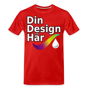 Organic T-shirt Ekologisk Premium-t-shirt Herr - Red / s