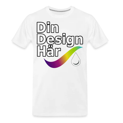 Designa Ekologisk Premium-t-shirt Herr Vit / s - Designa Och Tryck Online