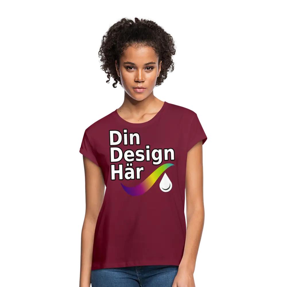 Designa Oversize-t-shirt Dam Bordeaux / s - Designa Och Tryck Online