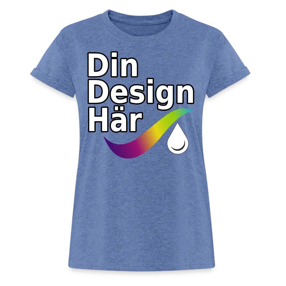 Designa Oversize-t-shirt Dam Ljung Denim / s - Designa Och Tryck Online