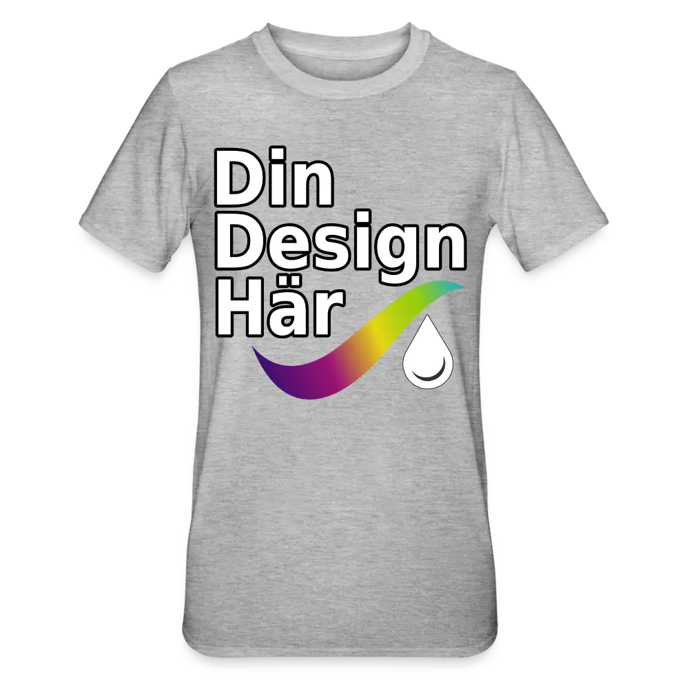 Designa Polycotton-t-shirt Unisex Gråmelerad / s - Designa Och Tryck Online