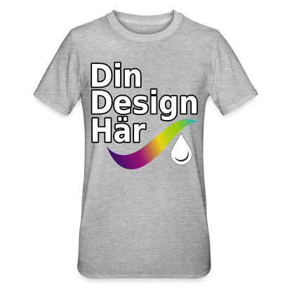 Designa Polycotton-t-shirt Unisex Gråmelerad / s - Designa Och Tryck Online