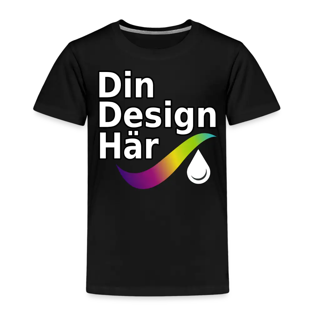 Designa Premium-t-shirt Barn Svart / 98/104 (2 Years) - Designa Och Tryck Online
