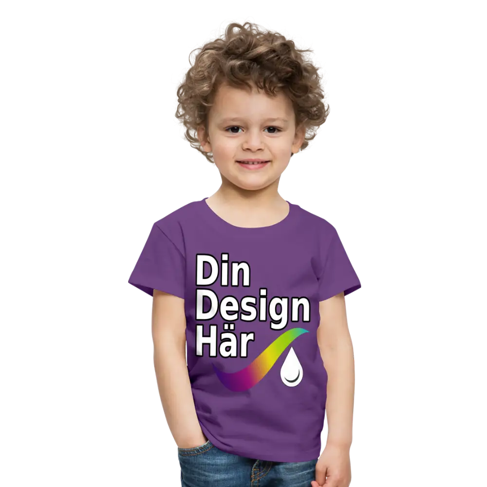 Designa Premium-t-shirt Barn Lila / 98/104 (2 Years) - Designa Och Tryck Online