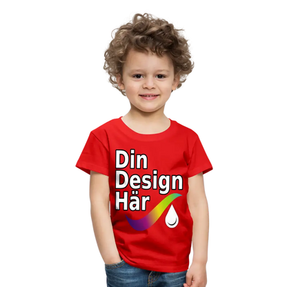 Designa Premium-t-shirt Barn Röd / 98/104 (2 Years) - Designa Och Tryck Online