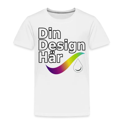 Designa Premium-t-shirt Barn Vit / 98/104 (2 Years) - Designa Och Tryck Online