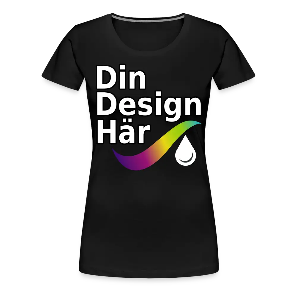 Designa Premium-t-shirt Dam Svart / s - Designa Och Tryck Online