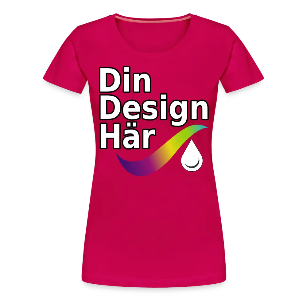 Designa Premium-t-shirt Dam Mörkrosa / s - Designa Och Tryck Online