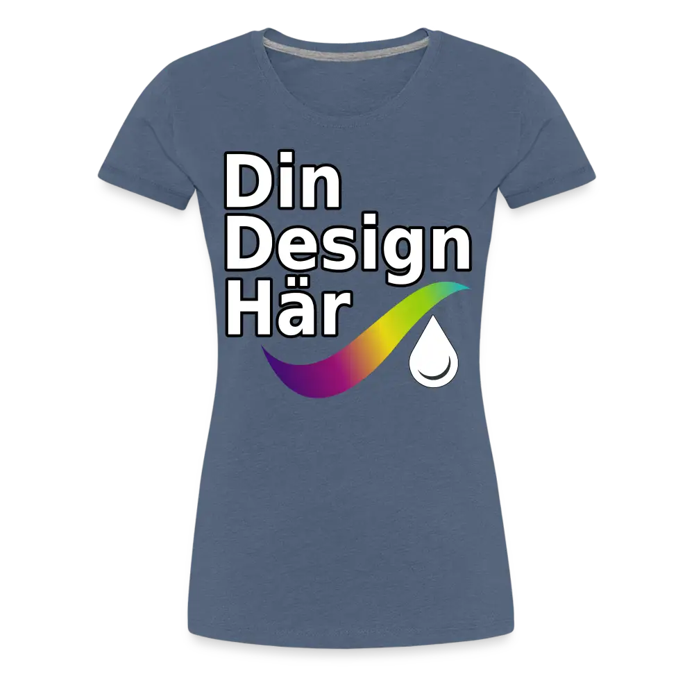 Designa Premium-t-shirt Dam Ljungblå / s - Designa Och Tryck Online