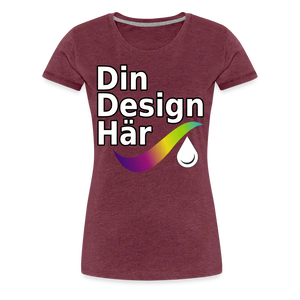 Premium-t-shirt Dam - Heather Burgundy / s