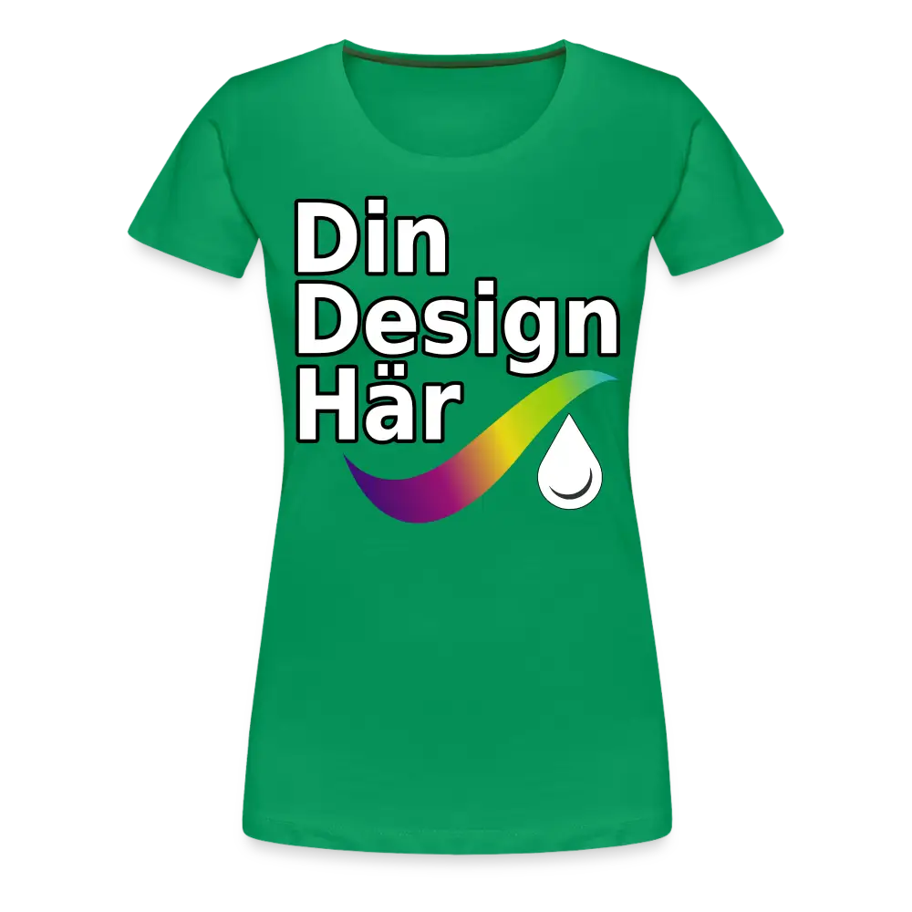 Designa Premium-t-shirt Dam Kelly Grön / s - Designa Och Tryck Online