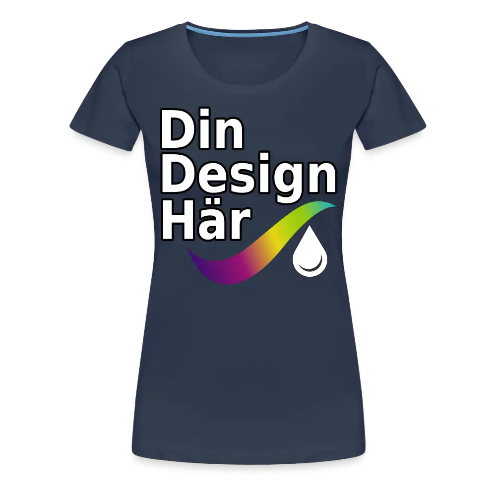 Designa Premium-t-shirt Dam Marin / s - Designa Och Tryck Online