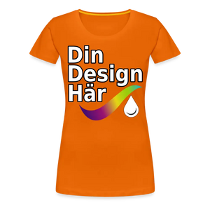 Premium-t-shirt Dam - Orange / s