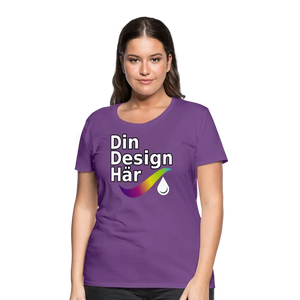 Premium-t-shirt Dam - Purple / s