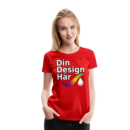 Designa Premium-t-shirt Dam Röd / s - Designa Och Tryck Online