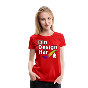 Premium-t-shirt Dam - Red / s
